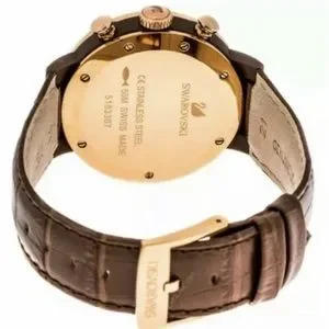 NIB Swarovski Citra Sphere Chronograph Sunray Brown Leather 5183367 Authentic Swarovski Citra Sphere Chrono GF Brown Leather Strap Watch  main image 3